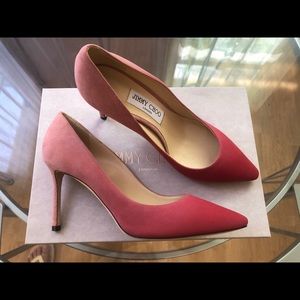 ROMY 85 Bubblegum and Blush-Pink Dégradé Pumps